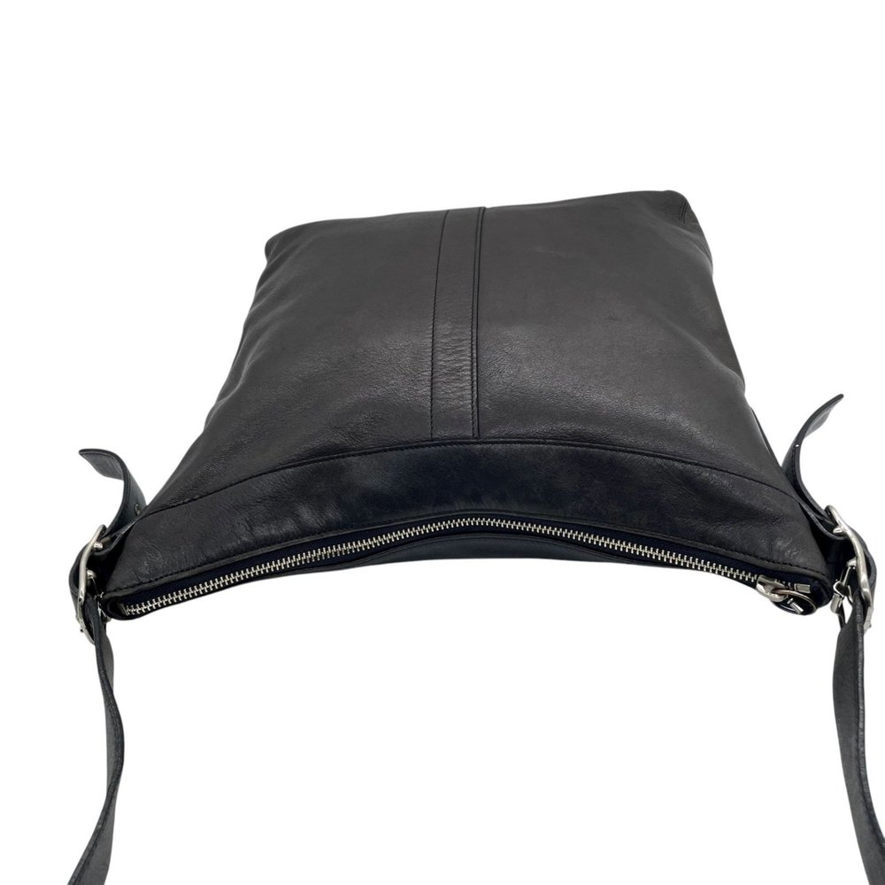COACH Old Coach Leather Shoulder Bag, Black, 9188 U2, Made in USA - Picture 7 of 10